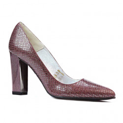 Elegantní dámské boty 1261 python bordo