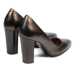 Dámské elegantní boty 1261 perleťově hnědé