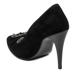 Elegantní dámské boty 1279 černá antilopa