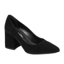 Elegantní dámské boty 1315 černý velur