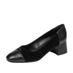 Elegantní dámské boty 1332 černý kombinovaný velur