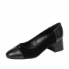 Elegantní dámské boty 1332 černý kombinovaný velur