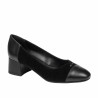 Elegantní dámské boty 1332 černý kombinovaný velur