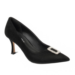 Elegantní dámské boty 1318 černý velur