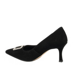 Elegantní dámské boty 1318 černý velur