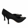 Elegantní dámské boty 1318 černý velur