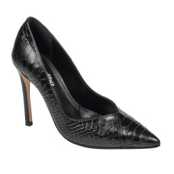 Elegantní dámské boty 1330 croco černá