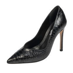 Elegantní dámské boty 1330 croco černá