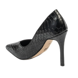 Elegantní dámské boty 1330 croco černá
