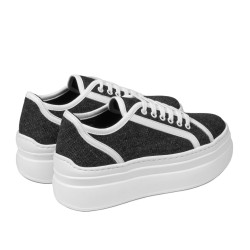 Dámské sportovní boty 6089 jeans černá kombinace