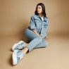 Dámské sportovní boty 6089 kombinace jeans modrá lifestyle