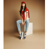 Dámské sportovní boty 6089 jeans černá kombinace lifestyle