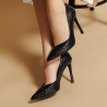 Elegantní dámské boty 1330 croco černá