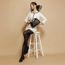 Elegantní dámské boty 1332 černý kombinovaný velur lifestyle