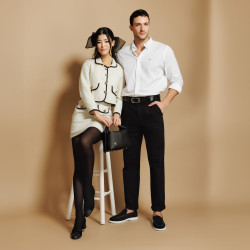 Elegantní dámské boty 1332 černý kombinovaný velur lifestyle