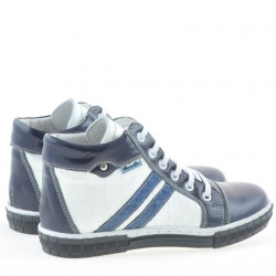 Dětské boty 3213 lak indigo+bílá
