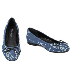 Dámské baleríny 1309 modré džíny