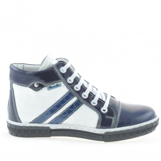 Dětské boty 3213 lak indigo+bílá