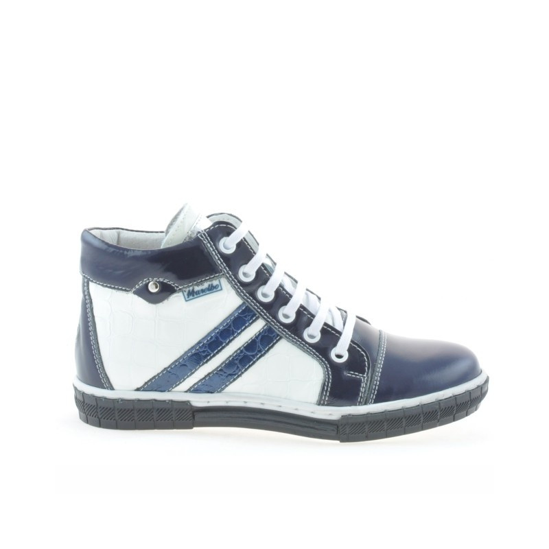 Dětské boty 3213 lak indigo+bílá