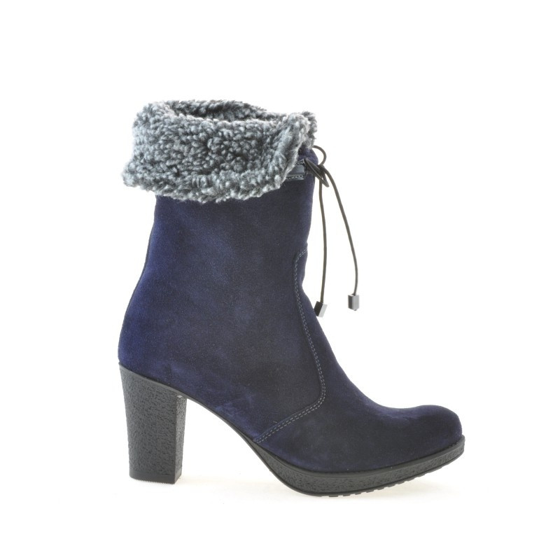 Dámské kozačky 3266 indigo velur