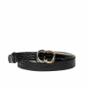Dámský pásek 37-1m croco lak černý
