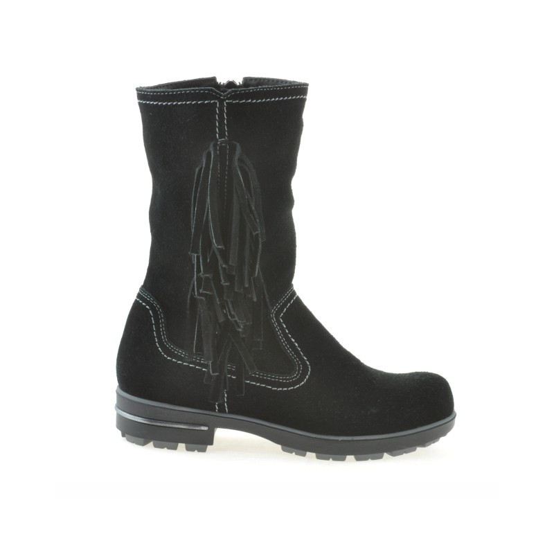 Dětské boty 3208 černý velur