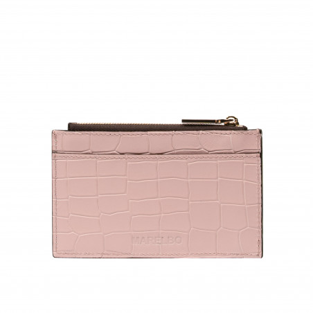 Držitel karet 209g croco rose pudr