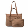 Dámská plážová taška 045g camel+karamelová rafie