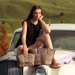 Dámská plážová taška 044g rafie kakao lifestyle
