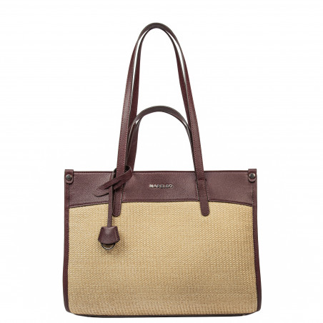 Dámská plážová taška 045g 01 burgundy+rafie
