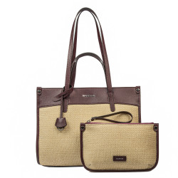 Dámská plážová taška 045g 01 burgundy+rafie