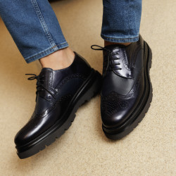 Elegantní pánské boty 972 lak indigo kombinovaný lifestyle