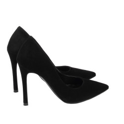 Elegantní dámské boty 1302 černý velur