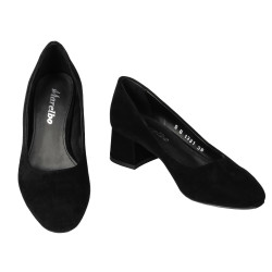 Elegantní dámské boty 1331 černý velur