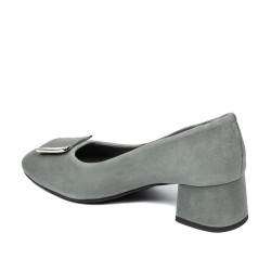Elegantní dámské boty 1321 šedý velur
