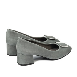 Elegantní dámské boty 1321 šedý velur
