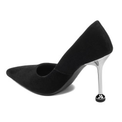 Dámské elegantní boty 1357 černý velur