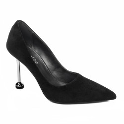 Dámské elegantní boty 1357 černý velur
