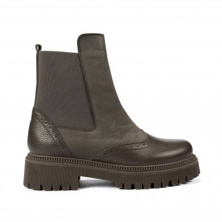 Dámské boty 3390 khaki kombinace