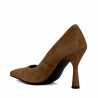 Elegantní dámské boty 1322 hnědý velur