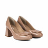 Elegantní dámské boty 1324 lakovaná béžová