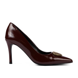 Dámské elegantní boty 1363 bordo lak
