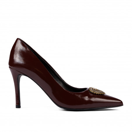 Dámské elegantní boty 1363 bordo lak