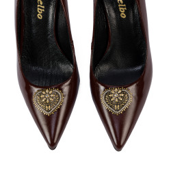 Dámské elegantní boty 1363 bordo lak