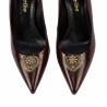 Dámské elegantní boty 1363 bordo lak