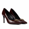 Dámské elegantní boty 1363 bordo lak