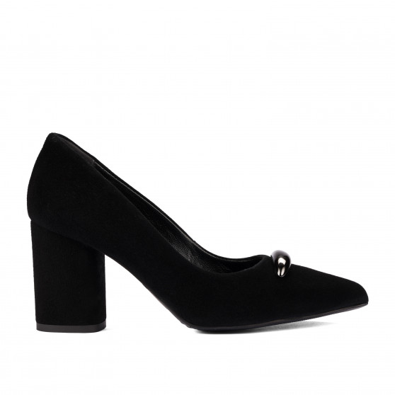 Elegantní dámské boty 1361 černý velur