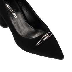 Elegantní dámské boty 1361 černý velur