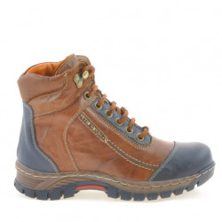 Dětské boty 3219 hnědá+indigo