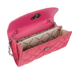 Dámská kabelka přes rameno 048g 01 semiš růžová barbie
